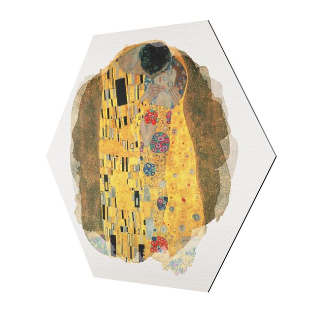 Quadro ritratto Acquerelli - Gustav Klimt - Il bacio