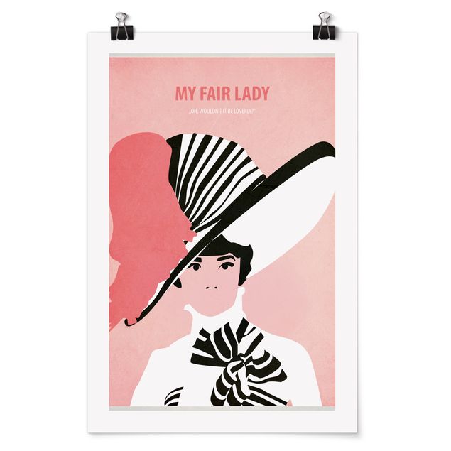 Quadro rosa Locandina film My Fair Lady