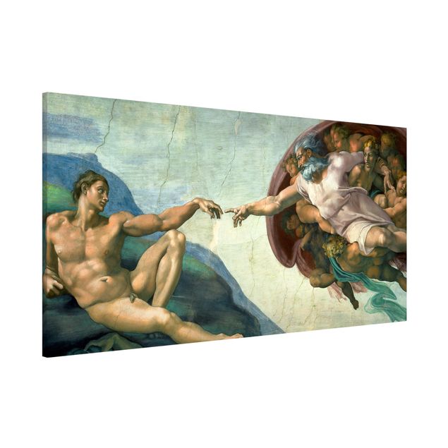 Stampe quadri famosi Michelangelo - La Cappella Sistina: La creazione di Adamo