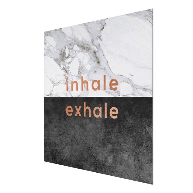 Riproduzione quadri famosi Inhale Exhale Rame e Marmo