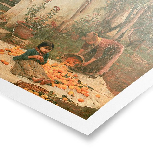 Poster dipinti famosi John William Waterhouse - I raccoglitori di arance