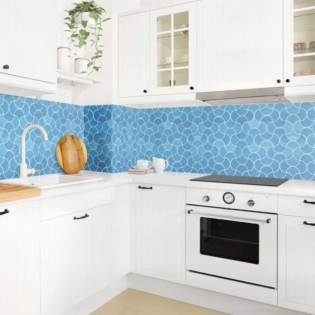 pannelli cucina Piastrelle di ceramica - Blu
