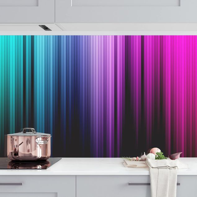 Rivestimento cucina con disegni Rainbow Display I