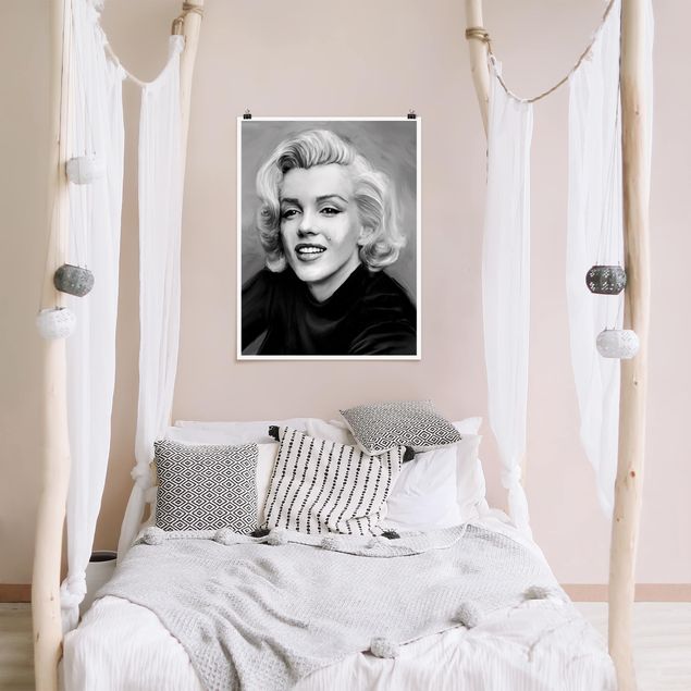 Poster retro style Marilyn in privato