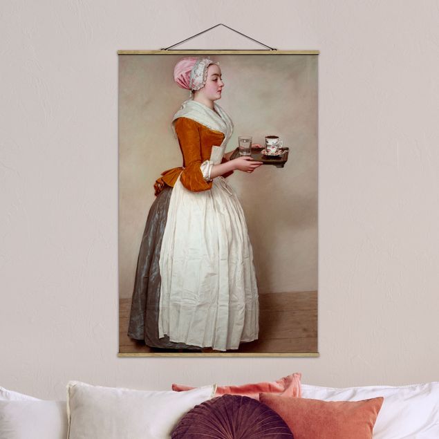 Stampe quadri famosi Jean Etienne Liotard - La ragazza del cioccolato