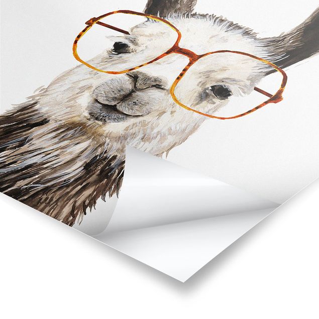 Poster Hip Lama con occhiali IV