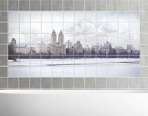 Adesivi per piastrelle con architettura e skylines No.YK2 New York in the snow