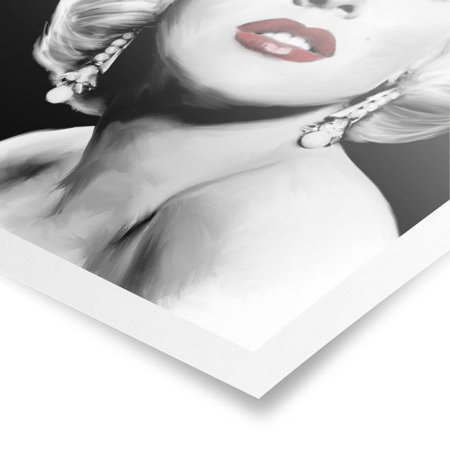 Quadri stampe Marilyn con gli orecchini