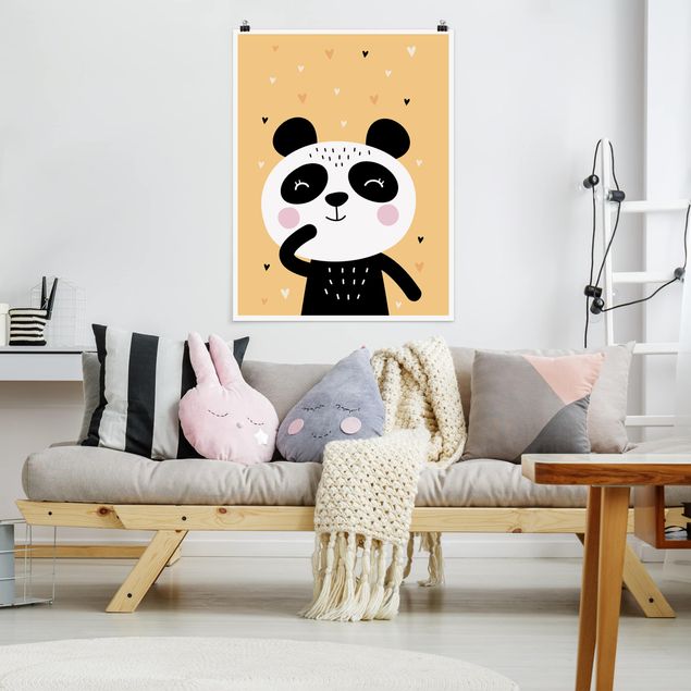 Quadri moderni per arredamento Il panda più felice
