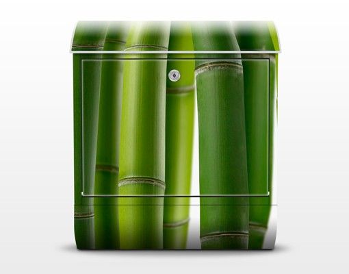Cassette della posta con paesaggio Piante di bambù