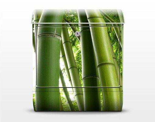 Cassetta della posta verde Alberi di bambù n.1