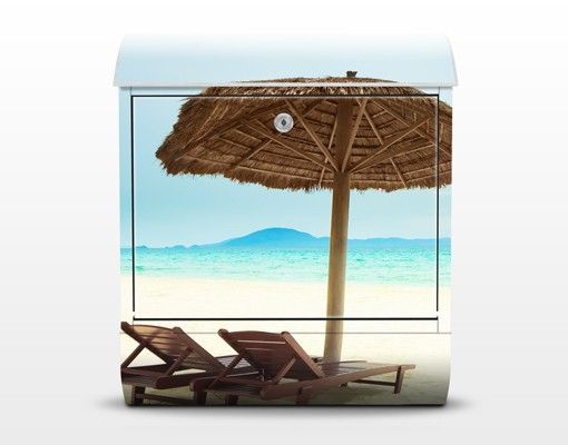 Cassette della posta con paesaggio Spiaggia dei sogni