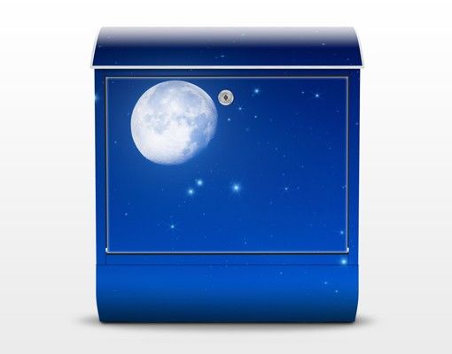 Cassetta postale blu Un desiderio di luna piena