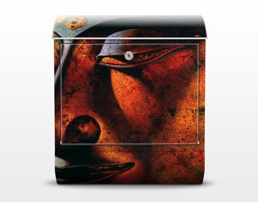 Cassette della posta arancioni Bombay Buddha