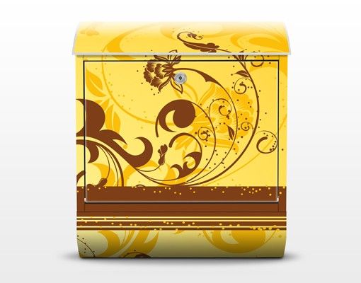Cassetta postale gialla Fiore di ciliegio II