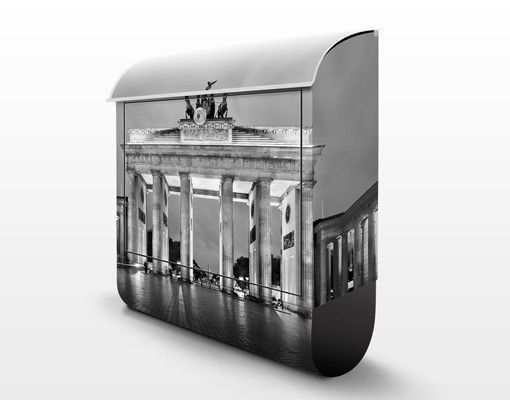 Cassette della posta grigie Porta di Brandeburgo illuminata II