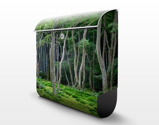 Cassette della posta verde Foresta giapponese
