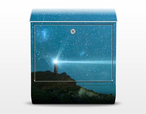 Cassette della posta blu Lighthouse