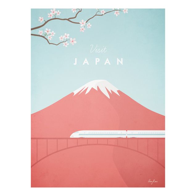 Quadri montagne Poster di viaggio - Giappone