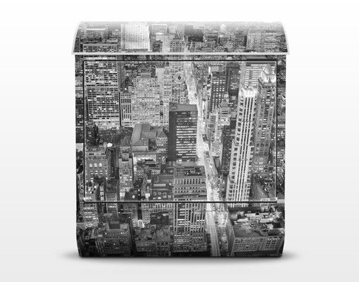 Cassette della posta in bianco e nero Midtown Manhattan II