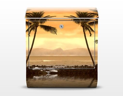 Cassette della posta con paesaggio Tramonto Caraibico I