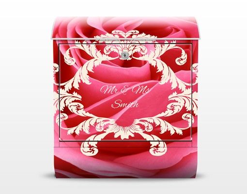 Cassetta postale personalizzata Lustful Pink Rose
