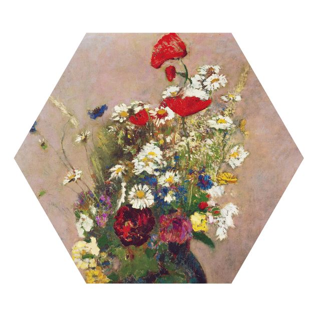 Quadri di fiori Odilon Redon - Vaso di fiori con papaveri