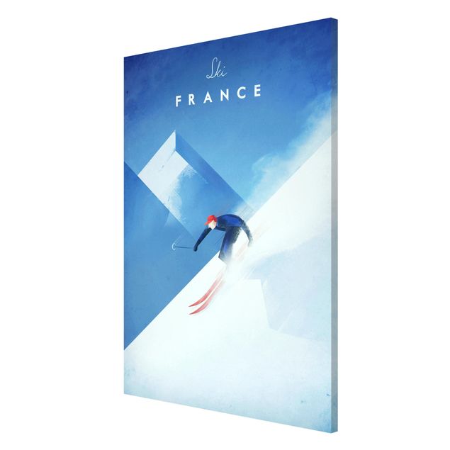 Lavagne magnetiche con architettura e skylines Poster di viaggio - Sciare in Francia