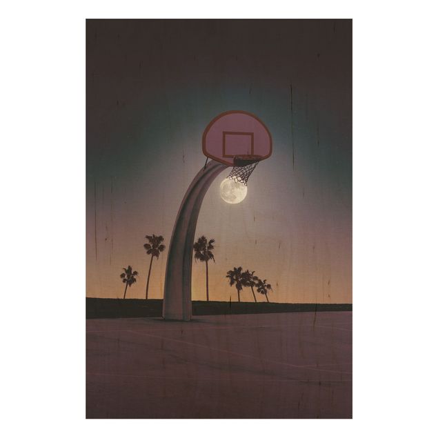 Quadri Pallone da basket con luna