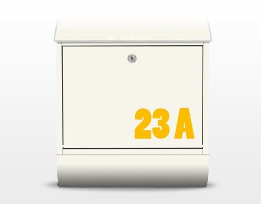 Cassette della posta beige no.JS316 Testo personalizzato da giallo a beige 39x46x13cm