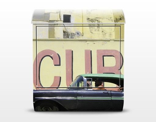 Cassetta postale gialla Mostrami Cuba