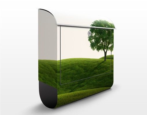 Cassette della posta con paesaggio Tranquillità verde