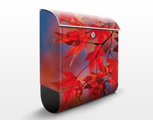 Cassette della posta con paesaggio Rosso Acero