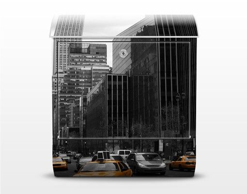 Cassette della posta in bianco e nero Classico di New York