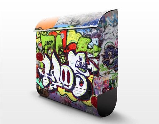 Cassette della posta multicolore Graffiti