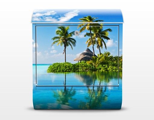 Cassette della posta blu Paradiso tropicale