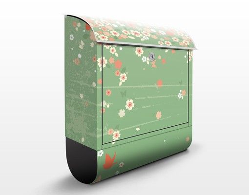 Cassette della posta con fiori no.EK236 Spring Background