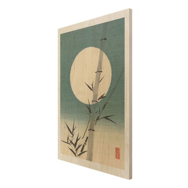 Stampe Disegno giapponese Bambù e Luna