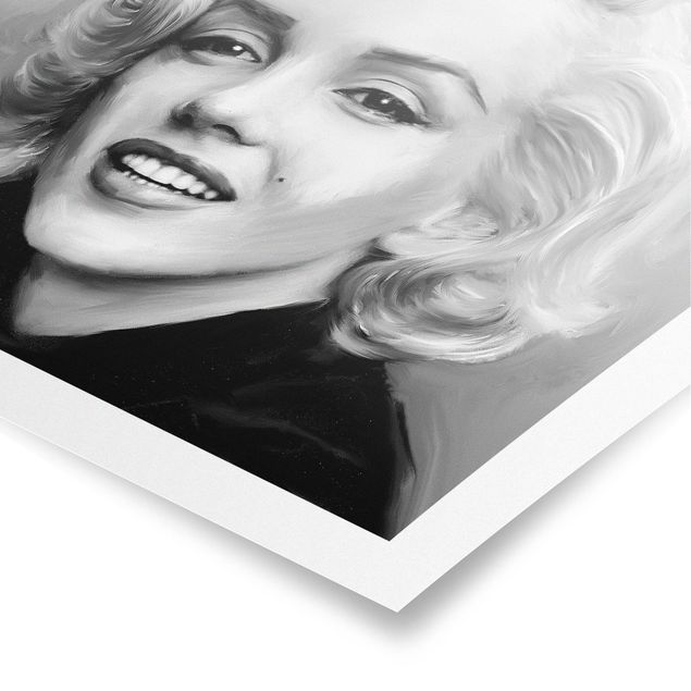 Poster bianco e nero Marilyn in privato