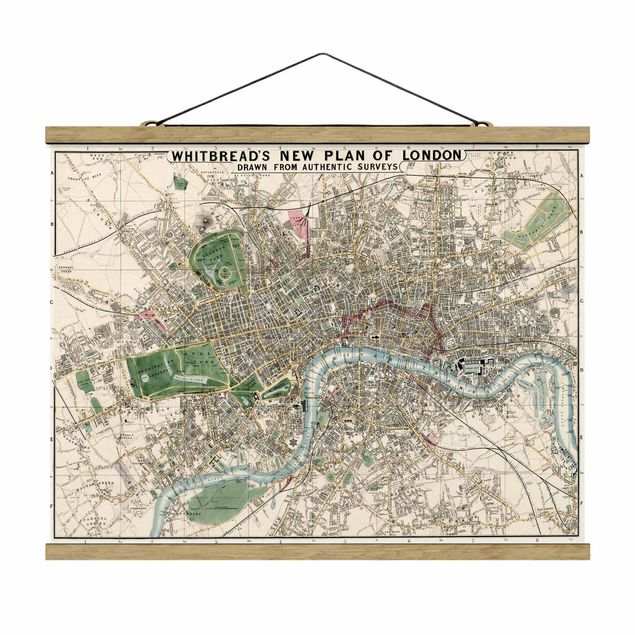 Quadro città Mappa vintage Londra
