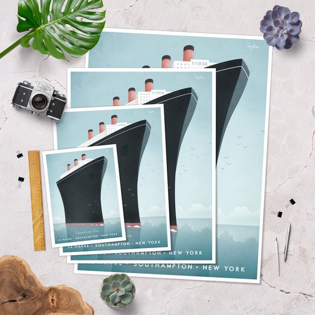 Quadri neri Poster di viaggio - Nave da crociera