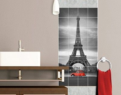Adesivi per piastrelle con architettura e skylines Spot su Parigi