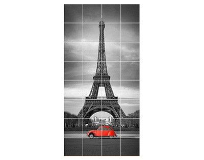 Adesivi per piastrelle vintage Spot su Parigi