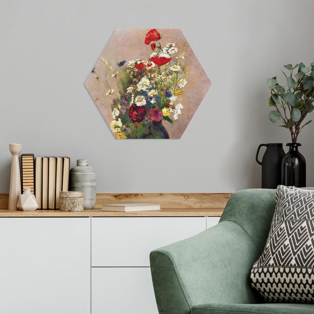 Quadro con papaveri Odilon Redon - Vaso di fiori con papaveri