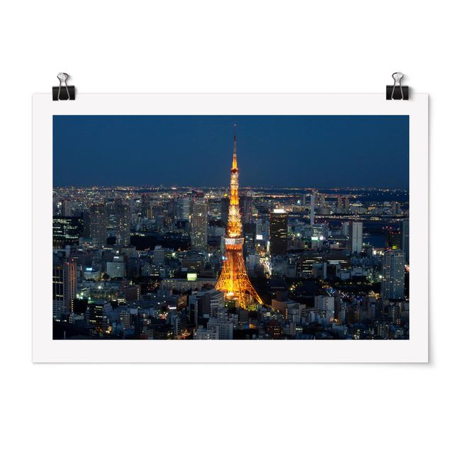 Quadri città Torre di Tokyo