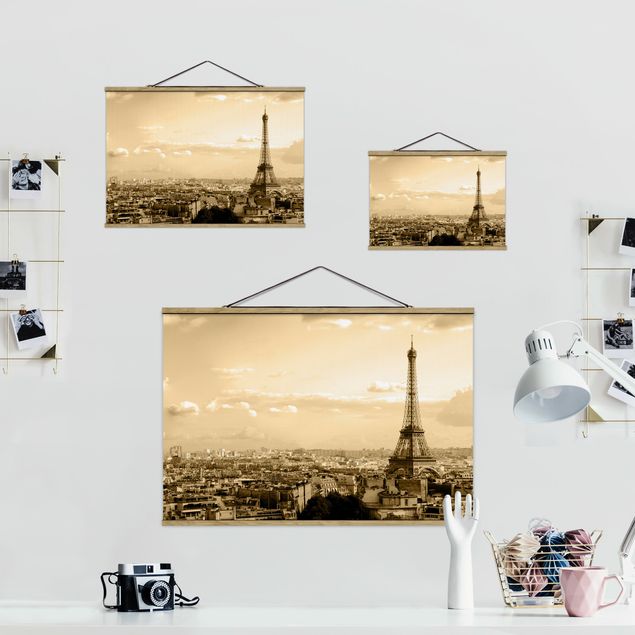 Foto su tessuto da parete con bastone - I Love Paris - Orizzontale 2:3