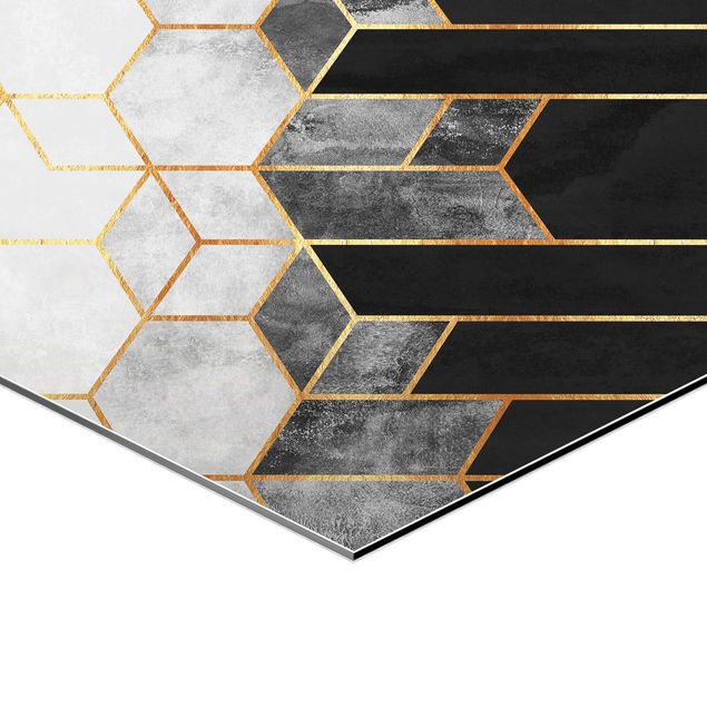 Quadri Set acquerello geometria dorata
