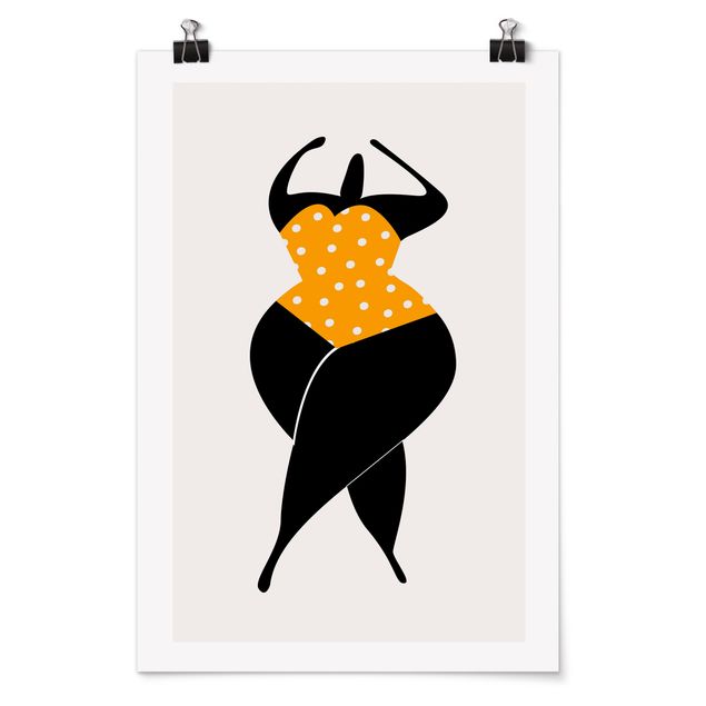 Poster di quadri famosi Miss Danza in giallo