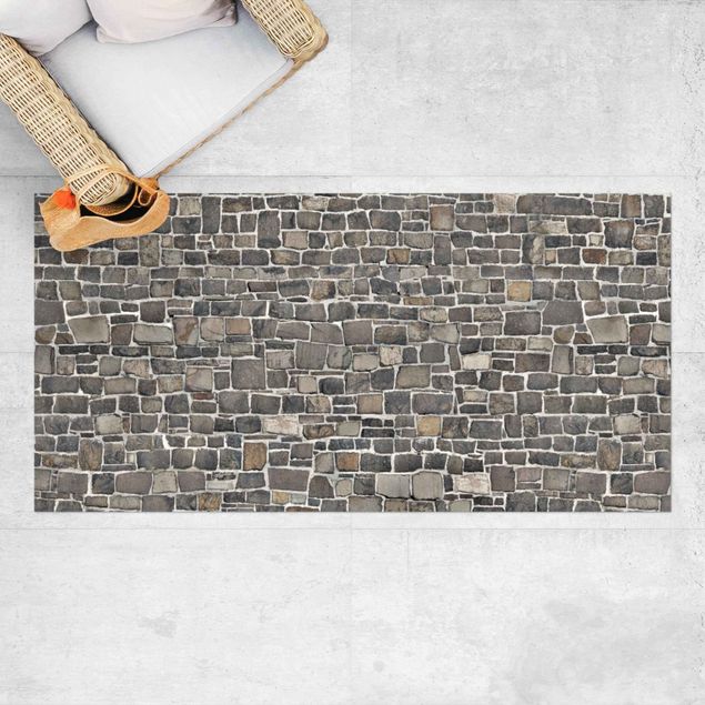 tappeto per terrazzo esterno Carta da parati Muro in pietra di cava e naturale