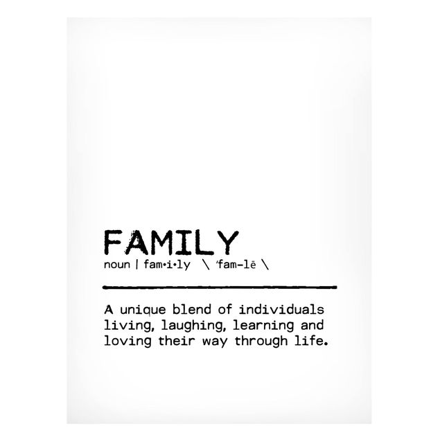 Lavagne magnetiche con frasi Definizione Famiglia Unica